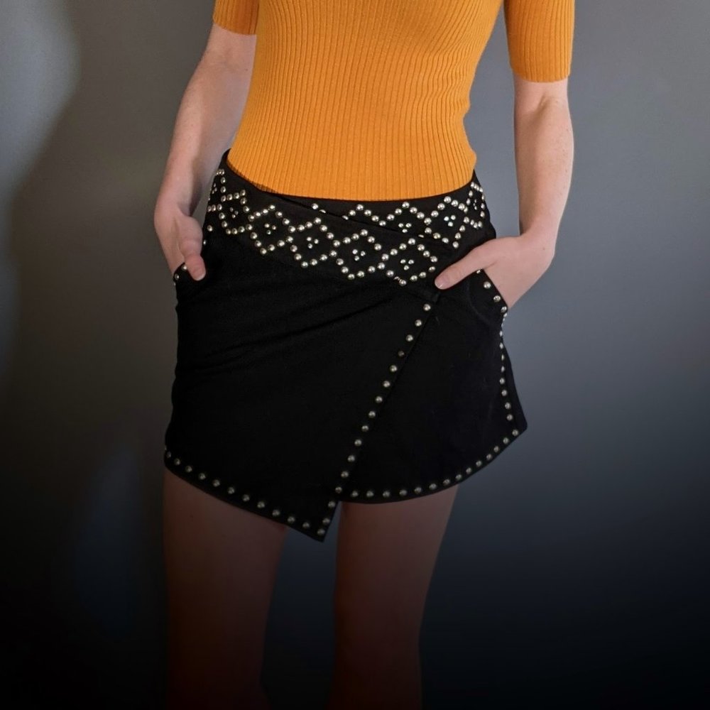 Studded Mini Skirt- Size 00